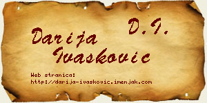Darija Ivašković vizit kartica